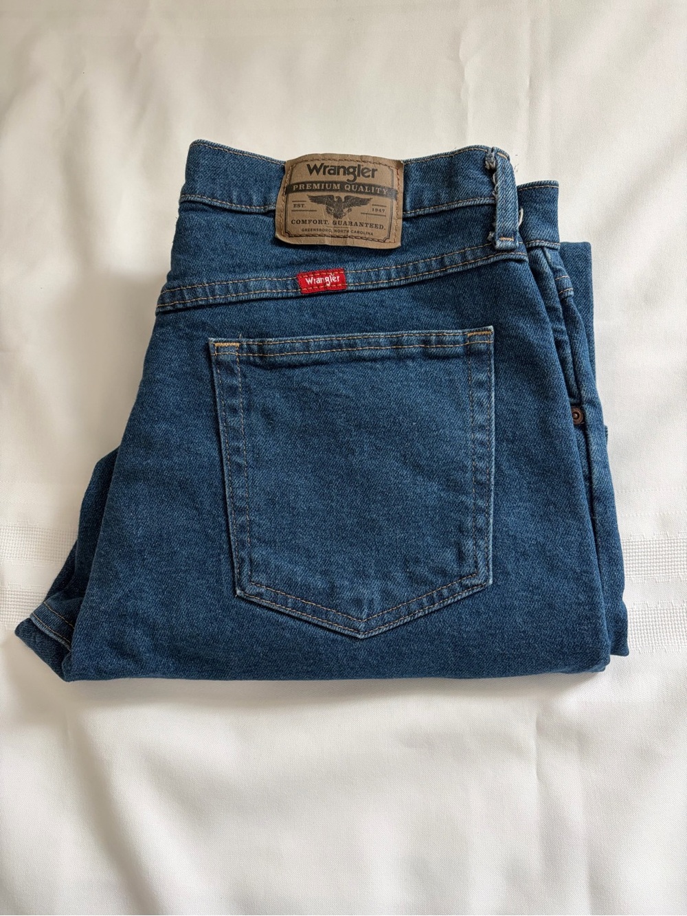 Wrangler Men's Straight Blue Denim Jeans